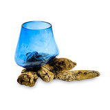 Root with Blue Tinted Glass Bowl tiny