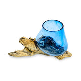 Root with Blue Tinted Glass Bowl tiny