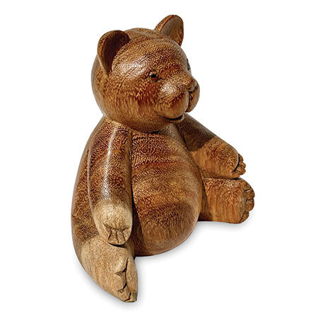 Carved Teddy Bear Open Arms 15cm