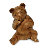 Carved Teddy Bear Shy 15cm