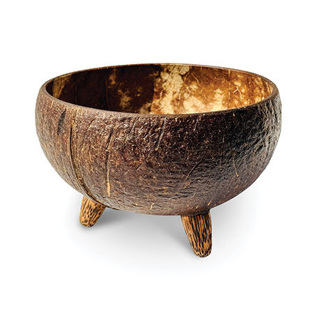 Natural Coconut Bowl with 3 feet