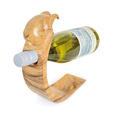 Piglet Hand Carved Wooden Balance Wine Bottle Holder