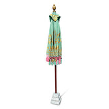 Bali Sun Parasol mint green with pink candy fringe 2m (with pole joint)