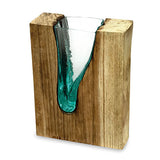 Rectangle Molten Lava Glass Vase 30cm