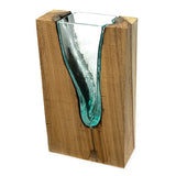 Rectangle Molten Lava Glass Vase 30cm