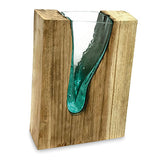 Rectangle Molten Lava Glass Vase 30cm