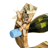 Bee Hotel Wooden Balance Wine Bottle Holder