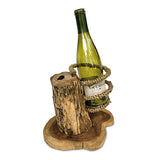 Driftwood & Rope Wine Holder Standing