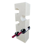 White Terrazzo Stone Cube Wine Rack 60cm