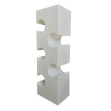 White Terrazzo Stone Cube Wine Rack 60cm