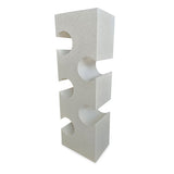 White Terrazzo Stone Cube Wine Rack 60cm