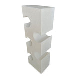 White Terrazzo Stone Cube Wine Rack 60cm