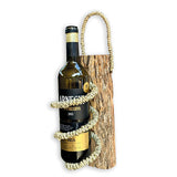 Driftwood & Rope Wine Holder Wall Hanging