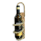 Driftwood & Rope Wine Holder Wall Hanging