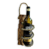 Driftwood & Rope Wine Holder Wall Hanging