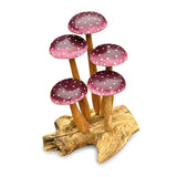 Amethyst Purple 5 Mushroom Sculpture 16cm