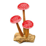 Fly Agaric Red/White 3 Mushroom Sculpture 16cm