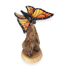 Single Monarch Butterfly on Driftwood