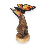 Single Monarch Butterfly on Driftwood