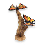 Double Monarch Butterfly on Driftwood