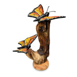 Double Monarch Butterfly on Driftwood