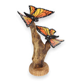 Double Monarch Butterfly on Driftwood