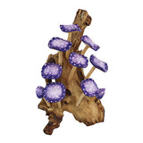 10 Indigo Mushrooms Cluster Mini Sculpture