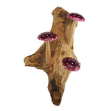 Violet Wall Hanging 3 Mushrooms Sculpture