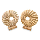 Teak Viennese Whirl Sculpture