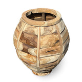 Teak Giant Rustic Garden Vase 80cm