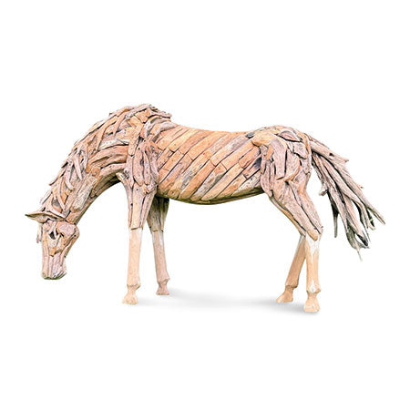 Teak Root Grazing Horse