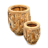 Teak Root Garden Planter Pots set of 2