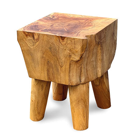 Solid Teak Square Lamp Table 4 legs