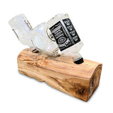 Teak Log Table Wine Holder 3 bottles