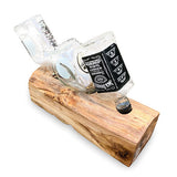 Teak Log Table Wine Holder 3 bottles