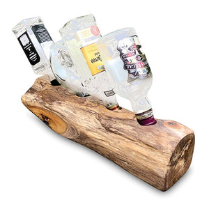 Teak Log Table Wine Holder 4 bottles