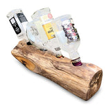 Teak Log Table Wine Holder 4 bottles