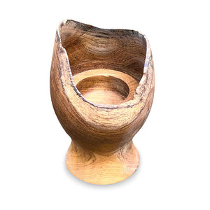 Teak Shell Candle Holder