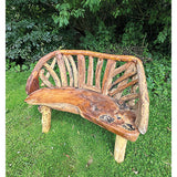 Teak Driftwood Garden Bench 130cm