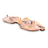 Teak Driftwood Fish Wall Coat Rack