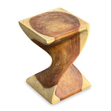 Full Solid Bali Twist Lamp Table/Stool (indoor use only)