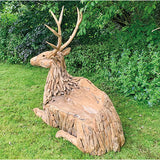 Teak Stag Bench large