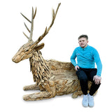 Teak Stag Bench large