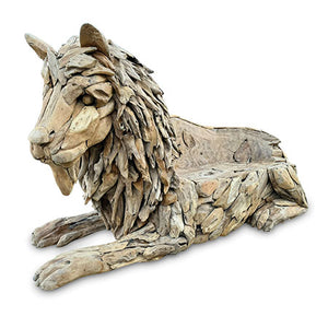 Teak Lion Bench giant size