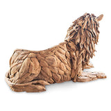 Teak Lion Bench large