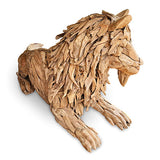 Teak Lion Bench large