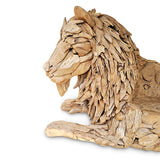 Teak Lion Bench large