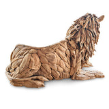 Teak Lion Bench large