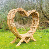 Teak Driftwood Love Bench 180cm