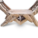 Teak Driftwood Love Bench 180cm